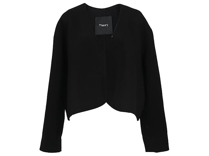 Giacca V-Neck Theory in lana nera Nero