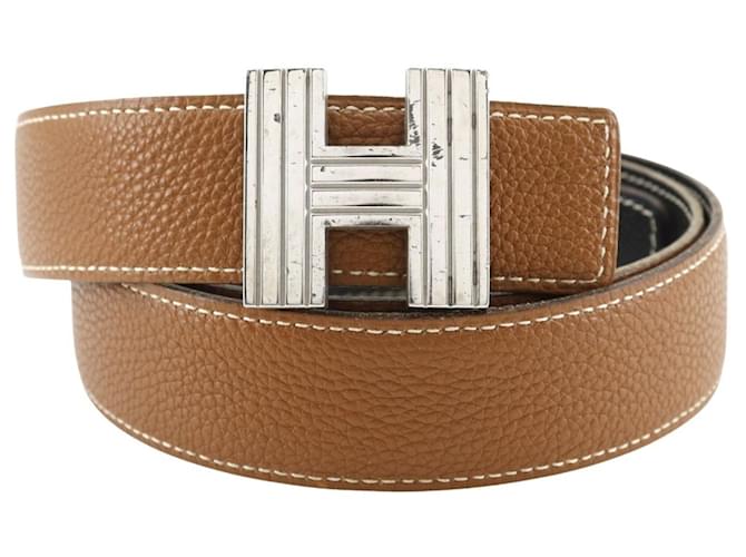 Hermès Cintura H Hermes 90 Constance in pelle reversibile Marrone Nero