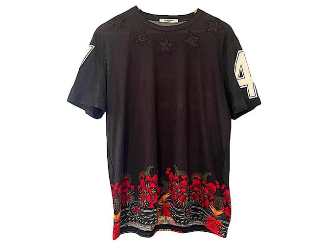 T-shirt Authentic Givenchy 12 AW Riccardo Tisci Nero Uccelli del Paradiso Stelle