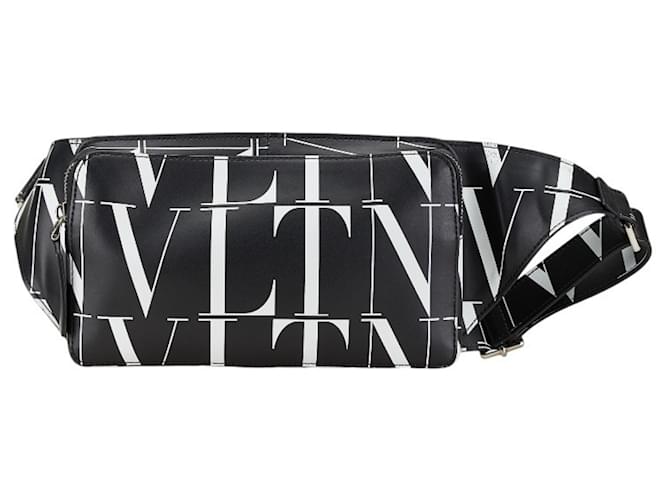 Borsa a tracolla in pelle nera Valentino Nero