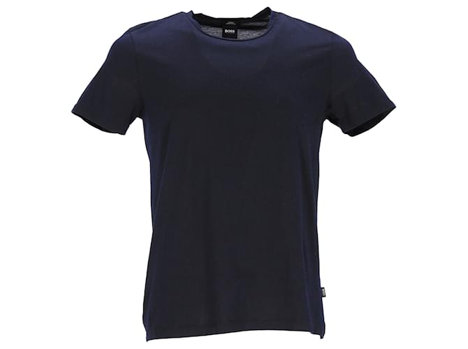 T-shirt Slim Fit Boss Hugo Boss in cotone blu navy