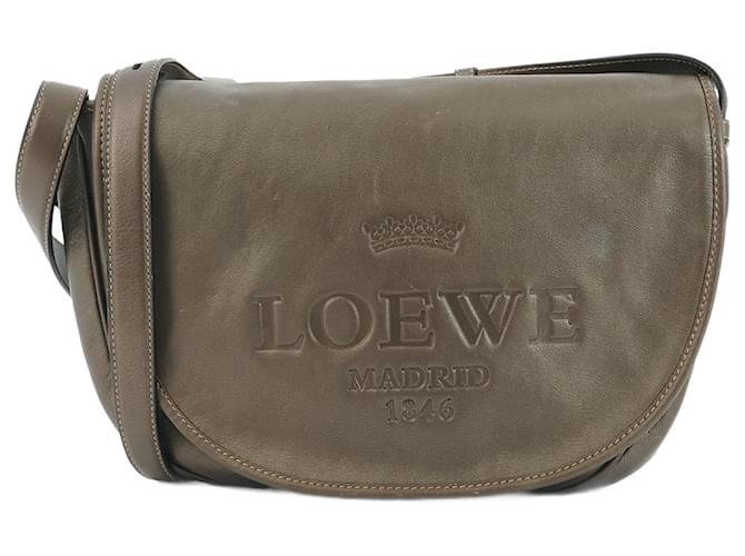 Borsa a spalla Loewe Heritage in bronzo