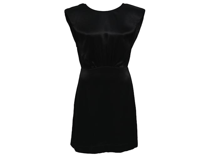 Abito mini con scollo a barca e schiena scoperta Ba&Sh in satin nero