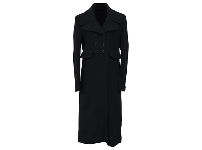 Cappotto midi doppiopetto in lana nera di Ba&Sh Nero