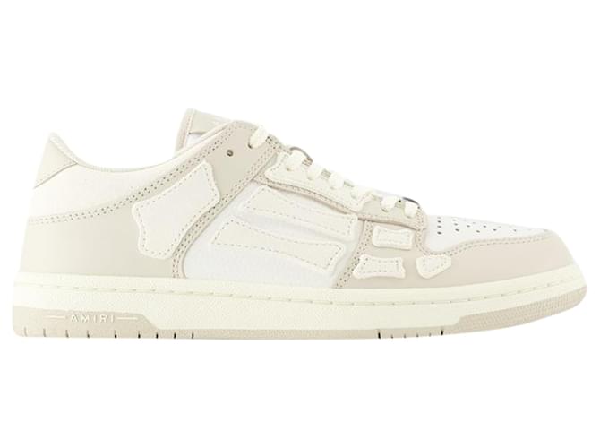 Skel Top Low Sneakers - Amiri - Pelle - Beige Marrone