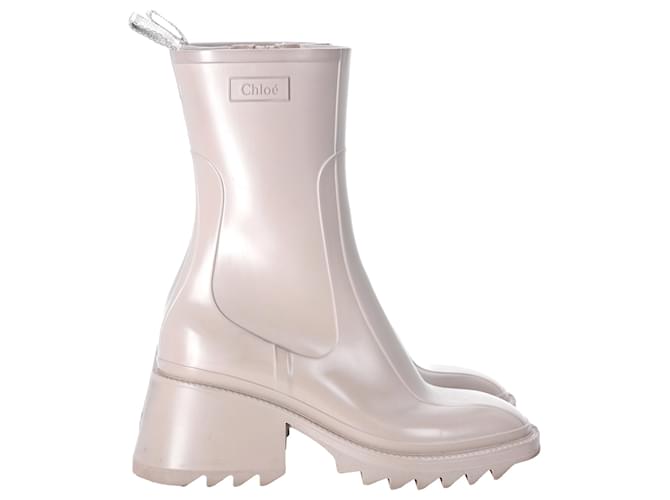 Stivali da pioggia Chloé Betty in gomma nude Marrone Carne