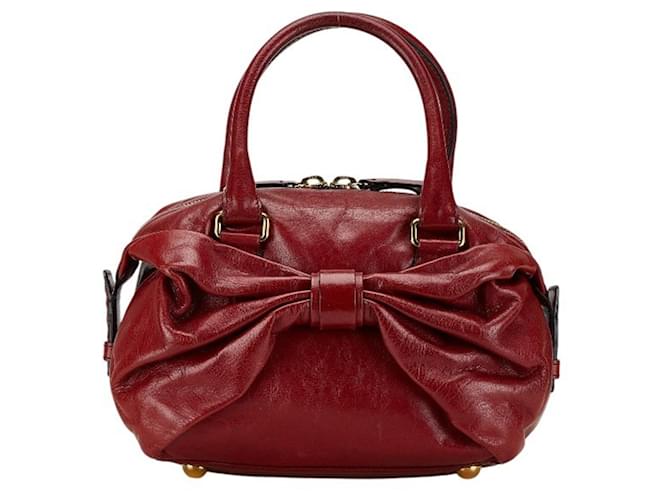 Borsa Valentino Bow in pelle rossa Rosso