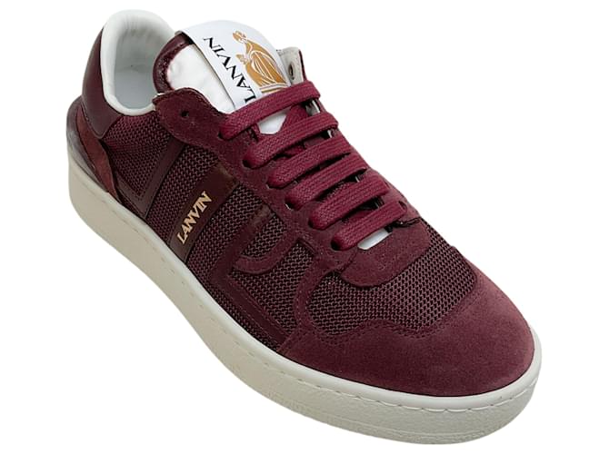 Sneakers basse in argilla bordeaux Lanvin Rosso