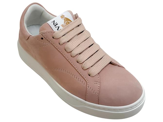Sneaker in suede Lanvin Blossom DDBO Rosa