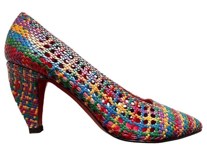 Philippe Model Tacchi Rosso Blu Multicolore Giallo