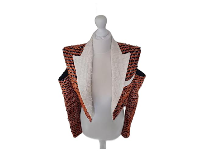 Balmain Giacca Corto Arancione