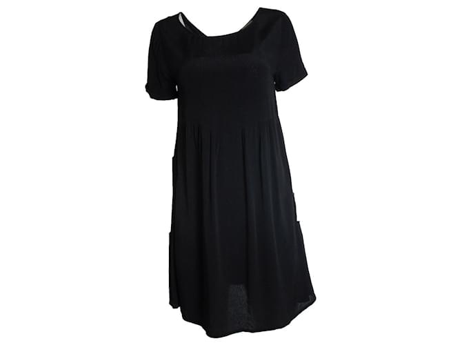 Ba&sh, abito nero con lacci e maniche corte