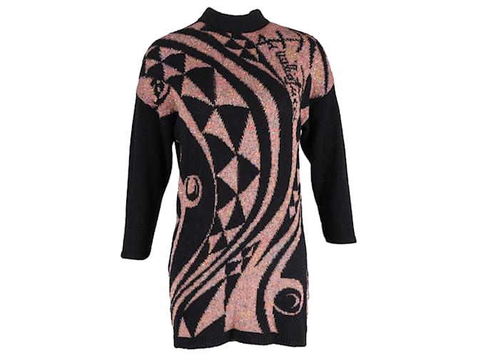 Mini abito in maglia Emilio Pucci in poliamide rosa e nera