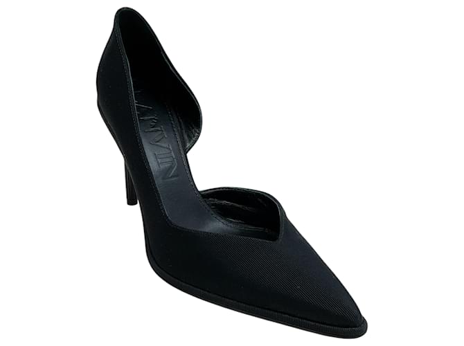 Décolleté eleganti da donna in gros-grain nero Lanvin