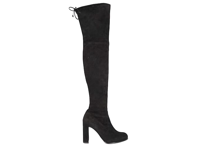 Stivali in suede sopra il ginocchio Stuart Weitzman - '10s Nero