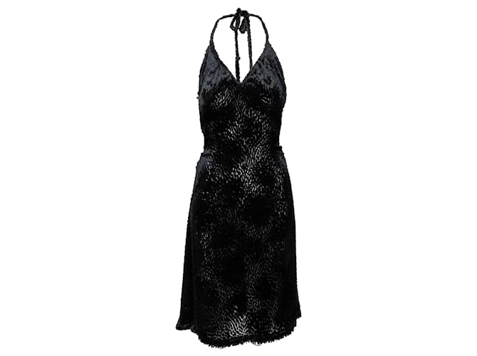 Abito halter in pelliccia sintetica Vivienne Westwood Gold Label - Anni '90 Nero