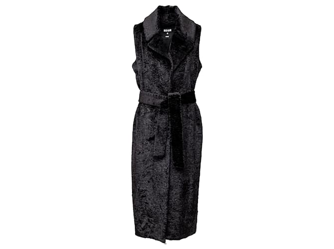 Cappotto senza maniche MSGM con cintura - '10s Nero
