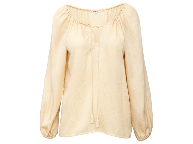 Top in seta Saint Laurent - anni '90 Marrone Beige