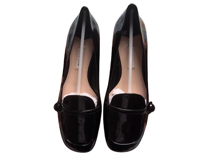 Ballerine nere in vernice Miu Miu Nero