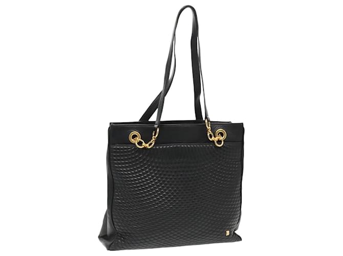 Borsa a spalla BALLY in pelle nera e oro Auth fm3969 Nero D'oro