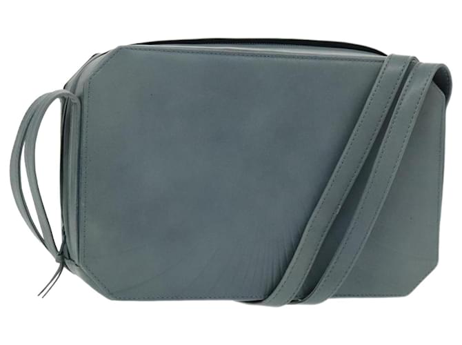 Borsa a spalla Gianni Versace in pelle blu Auth bs19299