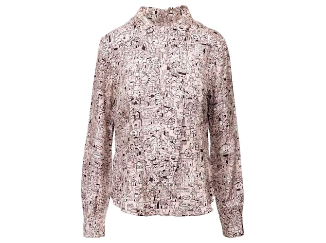 Camicia con stampa cittadina Moschino Cheap and Chic Multicolore