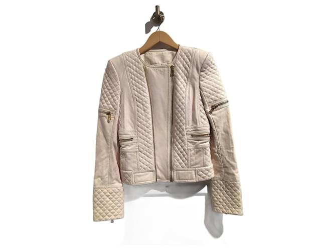 Giubbotti BALMAIN T.Internazionale XS Pelle Rosa