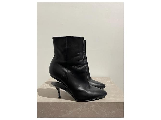 MAISON MARTIN MARGIELA Stivaletti T.EU 37.5 Pelle Nero