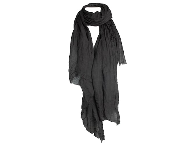 Sciarpa Faun SS15 di Rick Owens con bordi grezzi Grigio