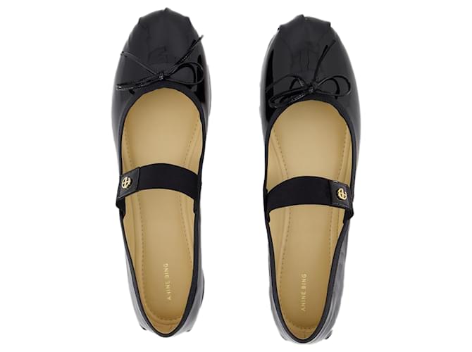 Jolie Flats Scarpe Piatte - ANINE BING - Pelle - Nero