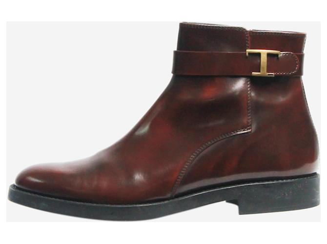 Tod's Stivaletti Todzel T bordeaux - taglia EU 40 Rosso