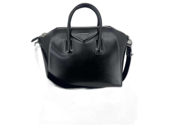 Givenchy Borsa in pelle di vitello Antigona Nero Silver hardware