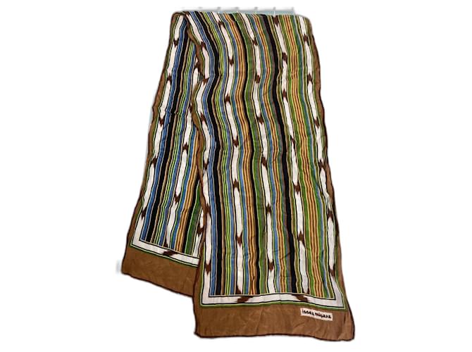 Issey Miyake Sciarpe di Seta Marrone