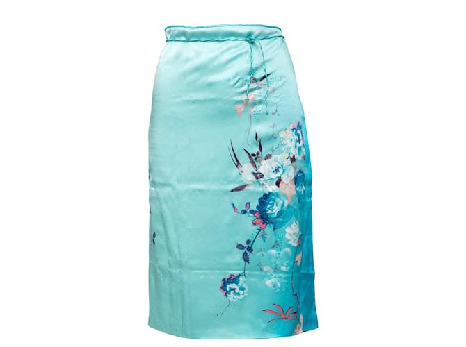 Gonna in seta Roberto Cavalli Blu