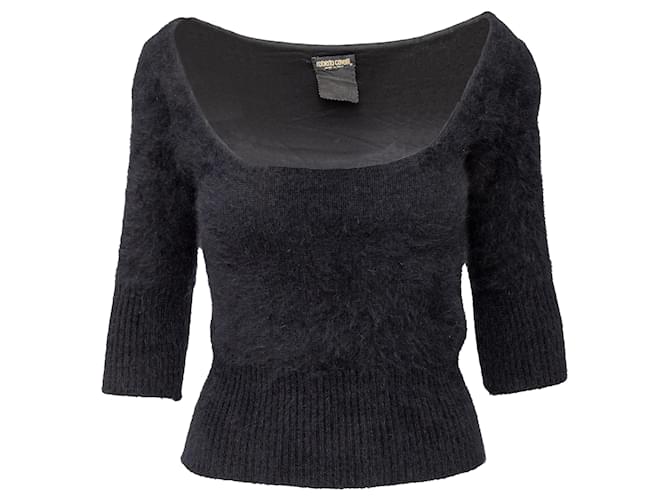 Top corto in lana Roberto Cavalli Nero