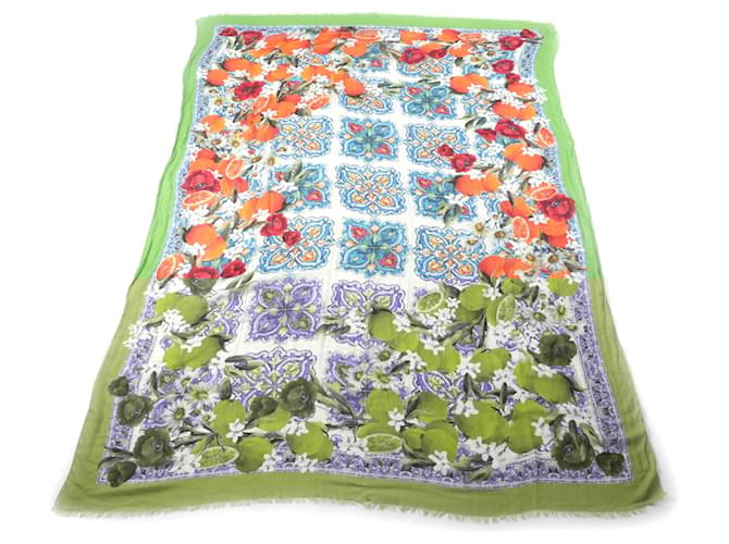Sciarpa in cashmere modal di Dolce & Gabbana con frange Multicolore