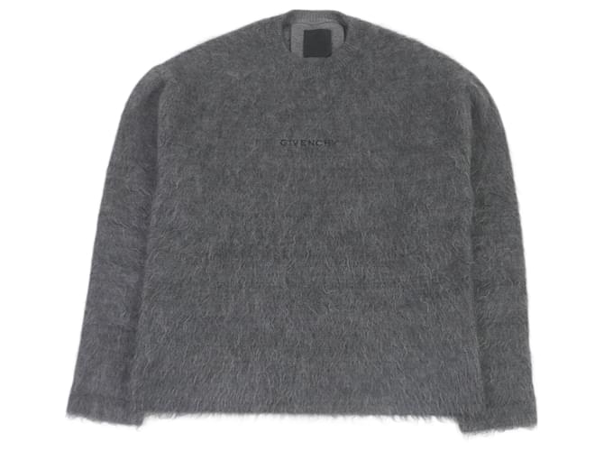 Maglione in mohair e lana con motivo di cane Givenchy grigio S Marrone