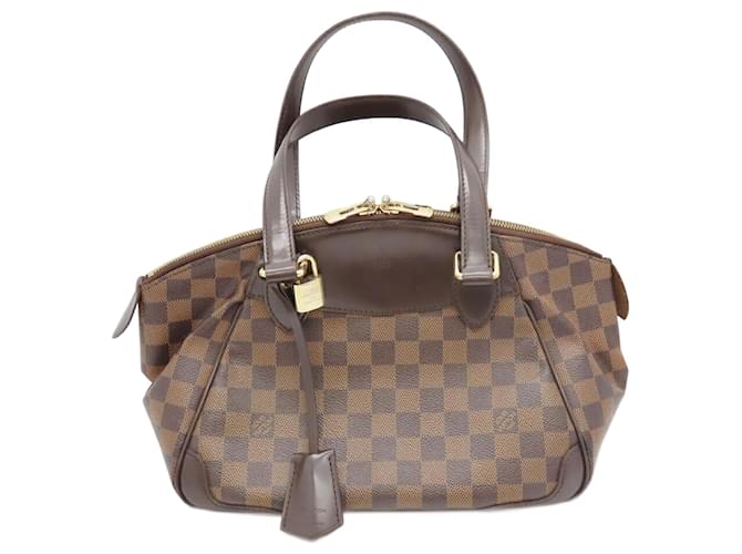 Borsa a mano Louis Vuitton Damier Ebene Verona PM N41117 Marrone