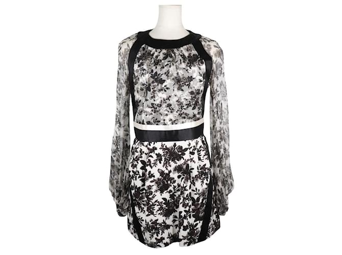 Abito in seta Balenciaga Bianco/Nero