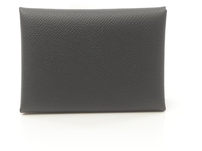 Portamonete Calvi Duo Epsom di Hermès Nero
