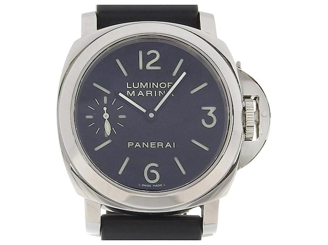 Orologio in acciaio inossidabile e gomma Panerai Luminor Marina OP6567 Nero