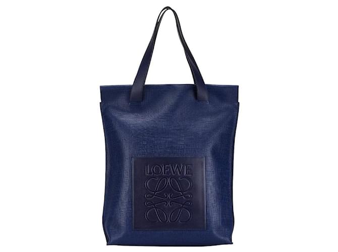 Borsa 2 in 1 in pelle Anagram Loewe Blu