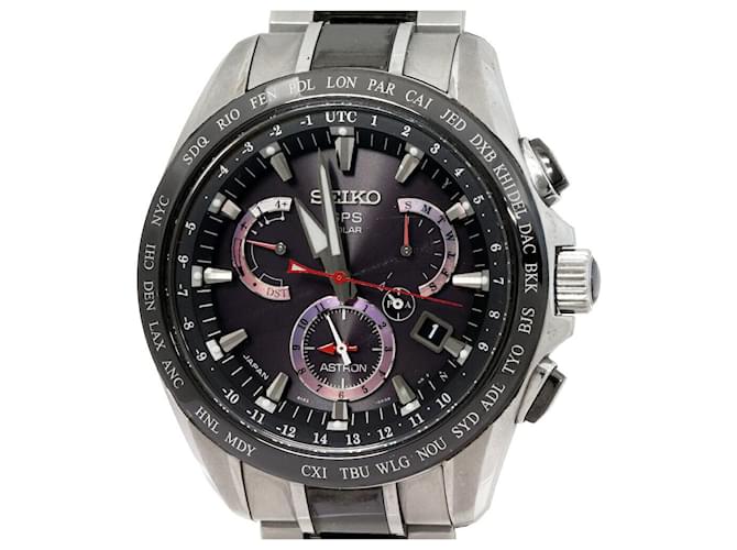 Orologio Seiko Astron con quadrante nero SBXB041