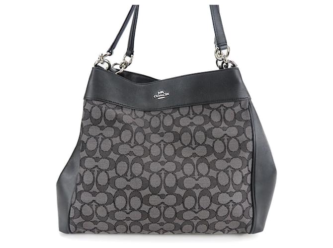Borsa tote in pelle Coach Canvas F27579 Nero