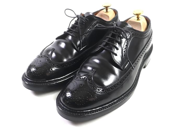 Autre Marque ALDEN 9751 Scarpe Wingtip in Pelle Cordovan 6.5 Nero