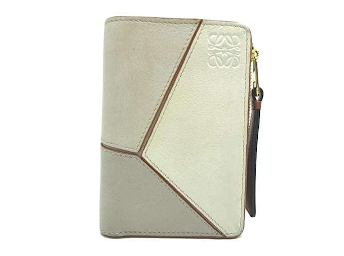 Portafoglio Compatto Loewe Puzzle Bianco Grigio