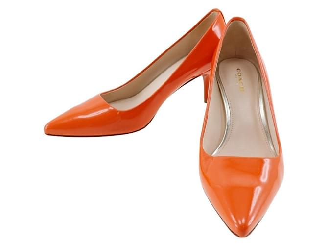Pumps in vernice Coach per donne Arancione