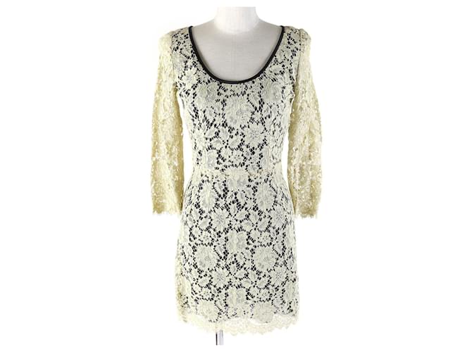 Abito in pizzo Dolce & Gabbana Nero Beige 38