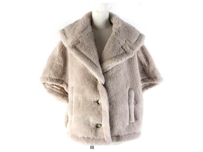 Cappotto in alpaca Teddy Bear di Max Mara Beige