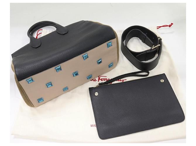 Borsa 2 in 1 Calf Studio 21H159 di Salvatore Ferragamo Nero